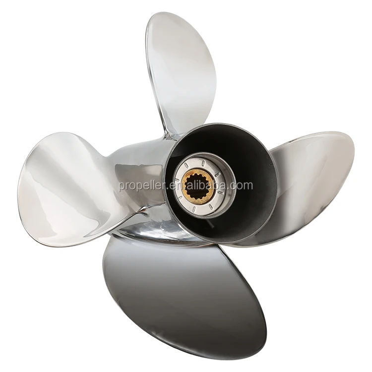 4 Blade Stainless Steel Boat Outboard Propeller for HONDA Engine