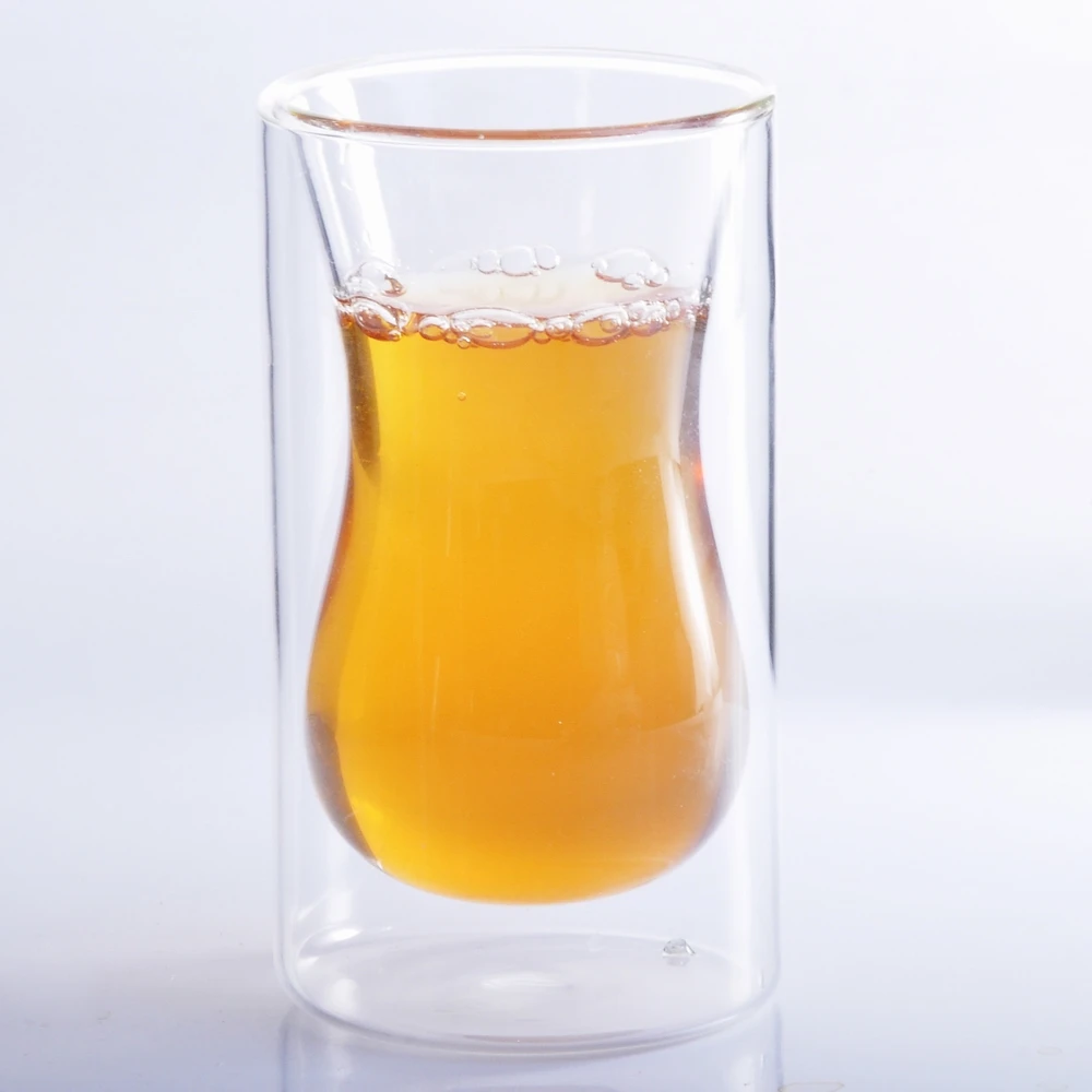 Double Wall Turkish Tea Glass Cup set, 4.25 oz Insulated Thermo Glass