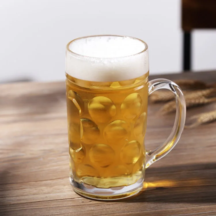 1l beer mug glass 1 liter german  mug glass with handles