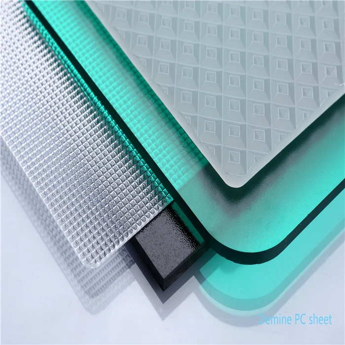 
embossed color polycarbonate solid sheets 