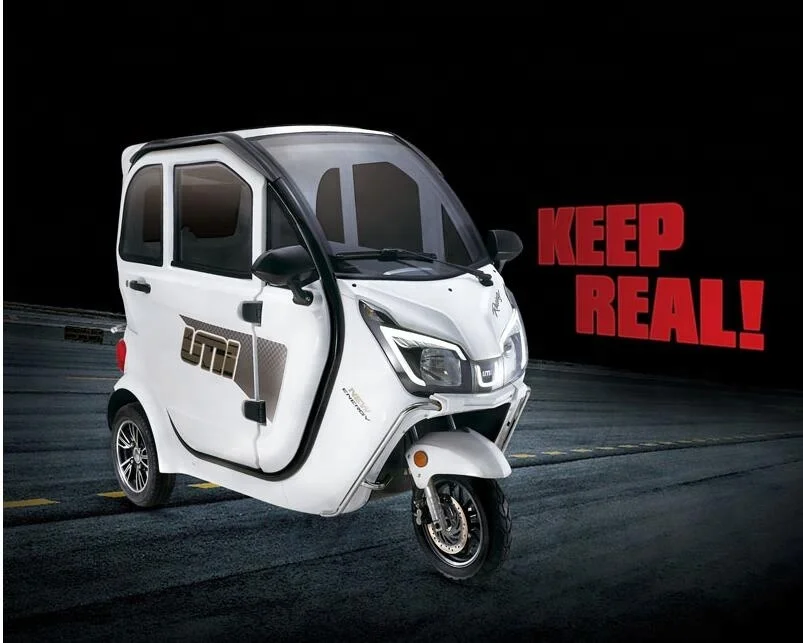 EEC Certified Electric 3 Wheel Full Closed Mobility Scooter With Passenger Seats, Luxury Electric New Energy Automobile Vehicle