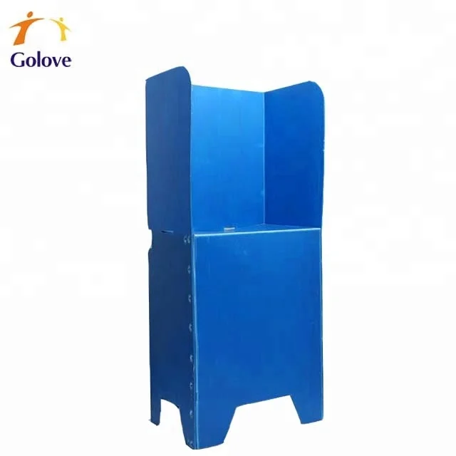 Foldable PP corrugated election station for voting for Togo