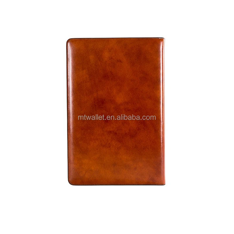 Leather Professional Briefcase Style Custom Portfolio With Ring Binder Handle Portfolio Art Document Case Notepad Portfolio