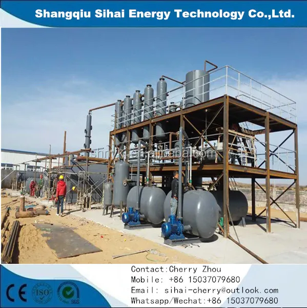 Fully automatic waste lube oil refining equipment with vacuum distillation system