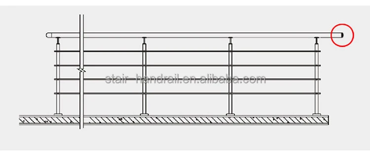 High quality Stainless Steel Stair Handrail End Cap For Round Pipe