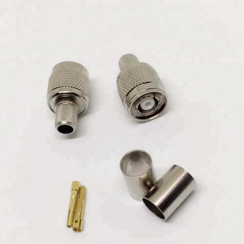 TNC Male Connector Crimp Type For RG58 RG316 RG174 LMR195 LMR400 RF Coaxial Cable TNC Plug