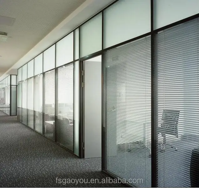 Office glass modular partition aluminum frame glass soundproof partition for office room cheap price with better quality