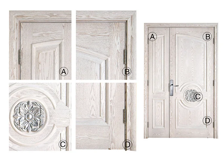 Американский стиль новый дизайн большие деревянные двери белая картина дверь мама и сын для