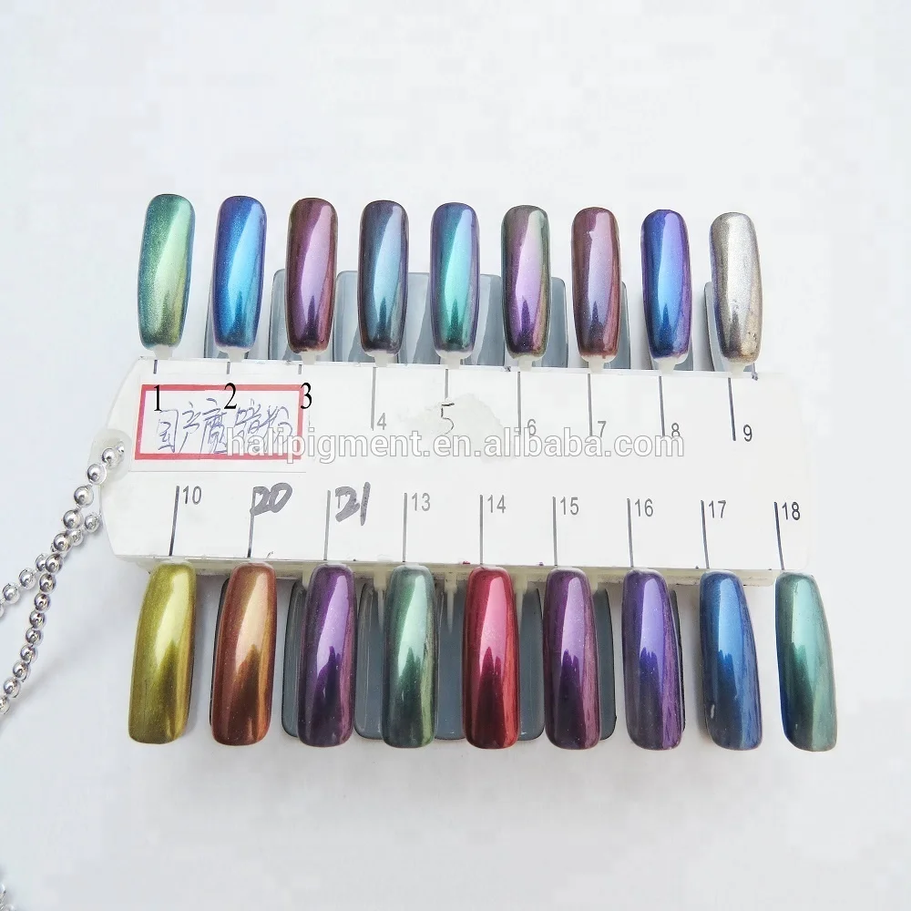  Серебристый хромовый пигмент для нейл-арта цвет: серебристый эффект Хамелеона артикул: 9