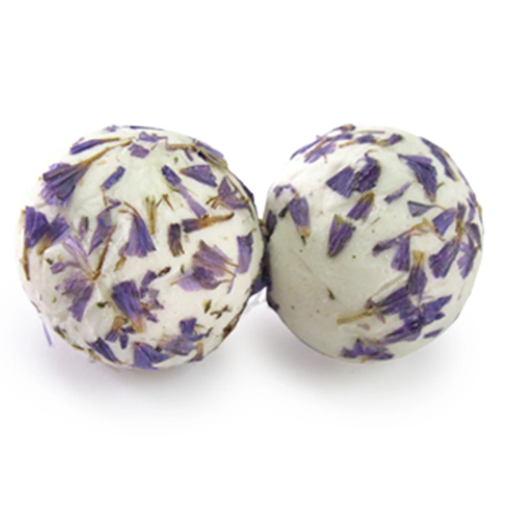 
Handmade mini bath bomb with dry flower organic handmade herbal bath fizzer bomb 