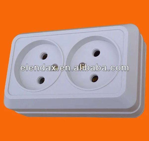 S1010 European style surface mounted schuko socket outlet 2 pin electrical sockets switches