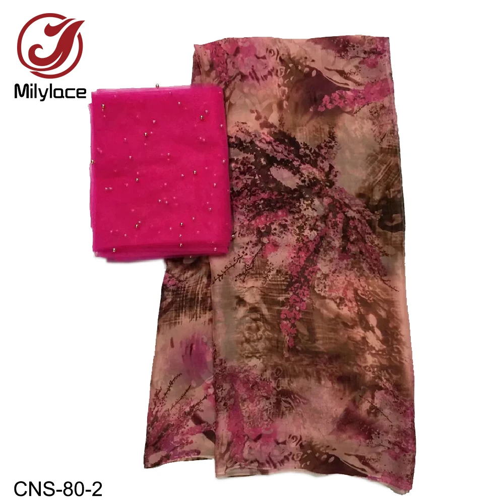 
 Романтический 100% натуральный шелк Цветочная печать рисунок Модный Чистый жаккардовый шелк  