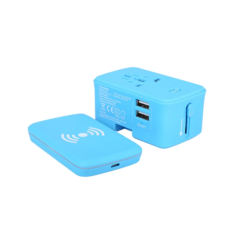 Otravel top selling new electronic travel usb gadgets China 2021 power adapter with wireless charger set