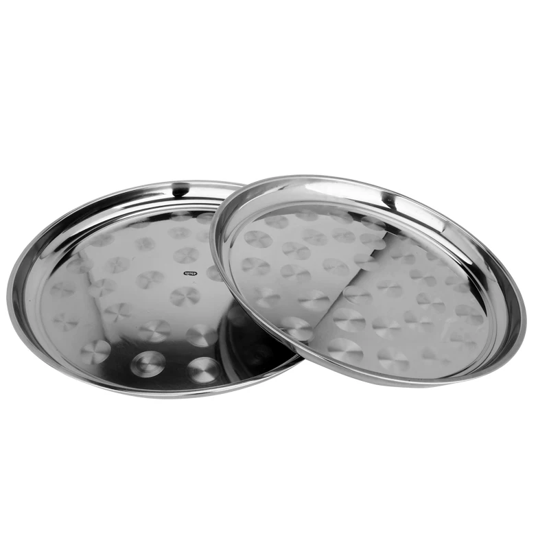 big size weight plate steel plate serving tray china products tray stainless steel round silver food tray 70cm