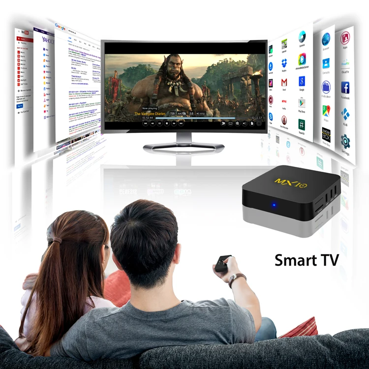 2018 новая система Android 8,1 MX10 RK3228 TV BOX Quad Core 4 ГБ оперативной памяти 32 ГБ Rom android TV Box