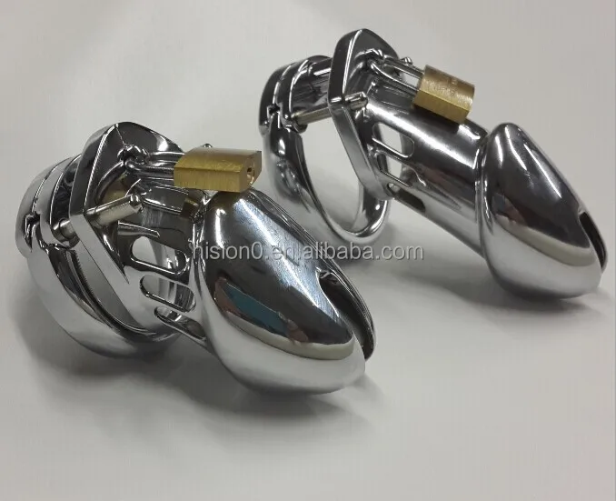 CB6000 Metal Male Chastity Device High Quality Silver Metal Cock Cage