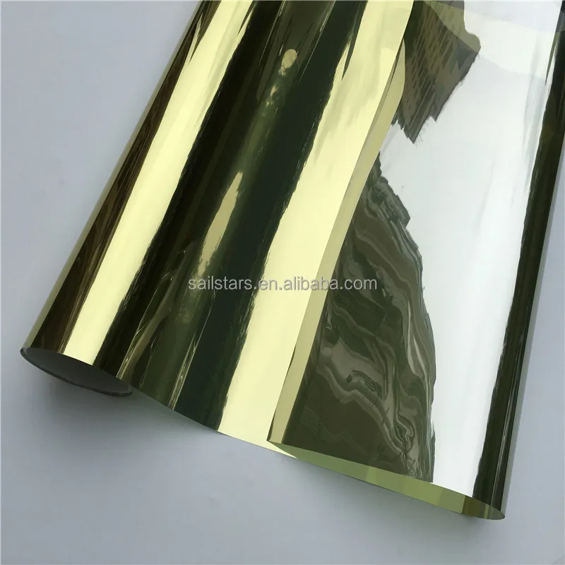 Gold One Way Mirror Window Film For Home Office Glass