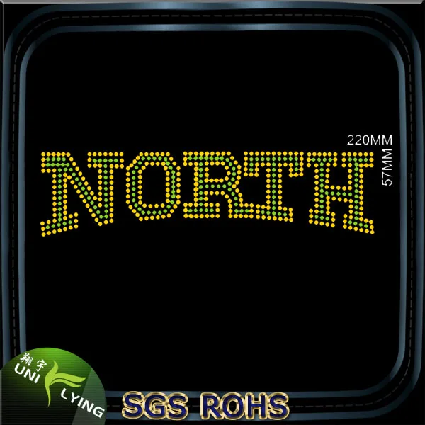 пользовательских буквы северной rhinestone ёелеза на переводы