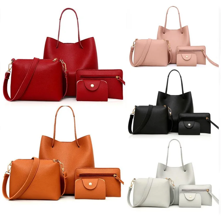 Custom 4pcs Set Bag Designer Handbag for Lady with Good Leather Factory Price