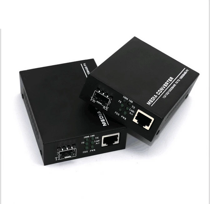 10/100/1000M fiber compatible huawei price rj45 sfp media converter