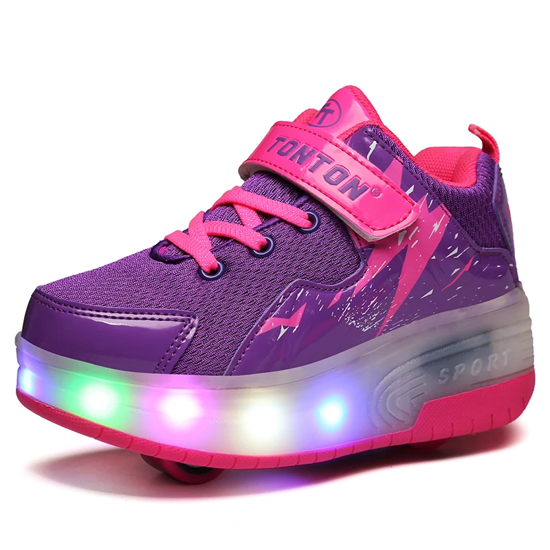 Wheel Shoes Roller Shoes Girls Boys Roller Sneakers LED Light up Shoes with Wheels