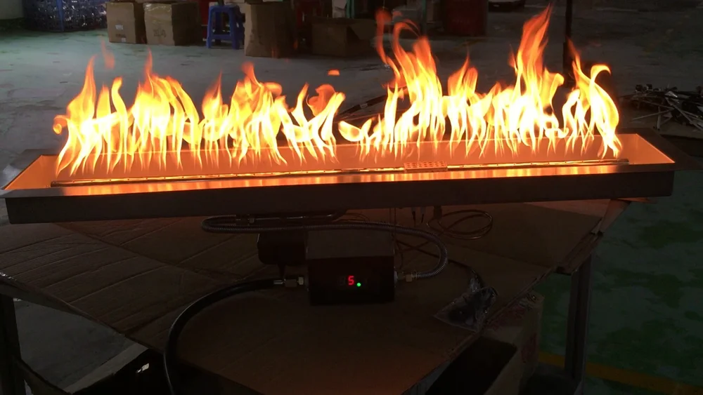 
Outdoor remote control rectangle gas firepit burner 