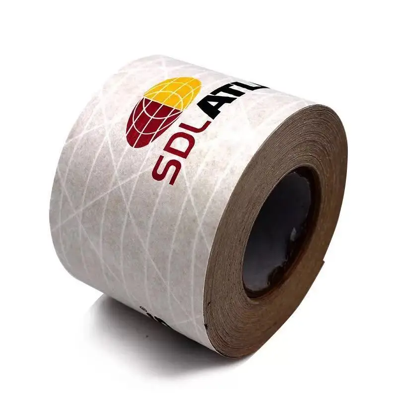Custom Logo Printed white kraft Paper Packing Sticky sealing Tape