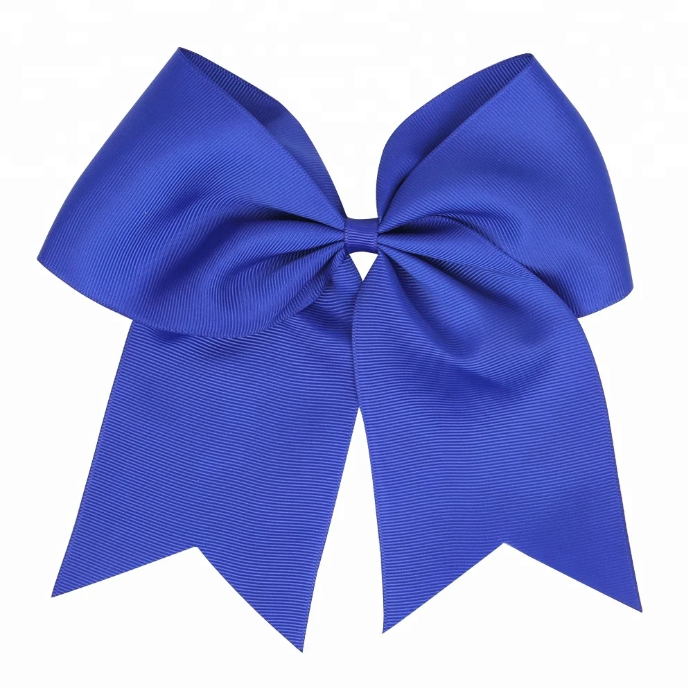 Large Classic Hair Bows with Ponytail Holder for Cheerleader Sports