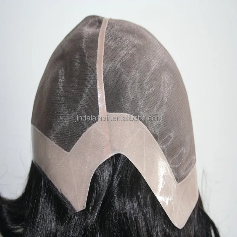 Look Real Natural Looking Premium Quality Virgin Hair Mono Poly Coat Men Toppers Wigs with Strong Knots