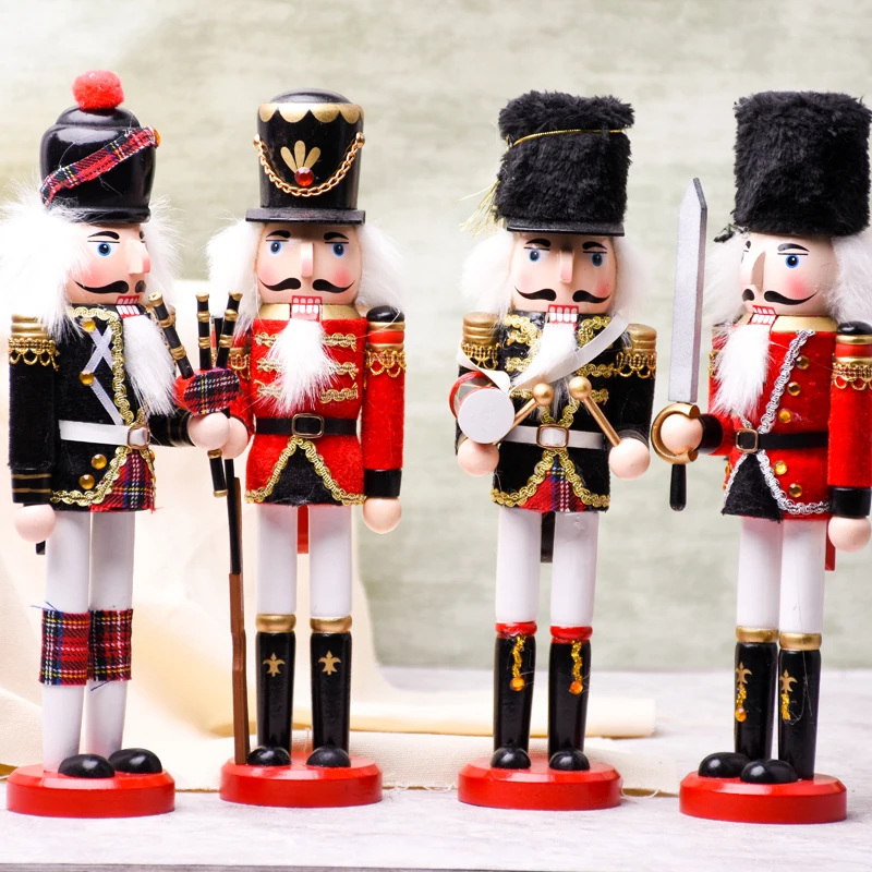 Festival Gift Home Decoration Christmas  Soldier Statue Wooden Nutcracker Doll