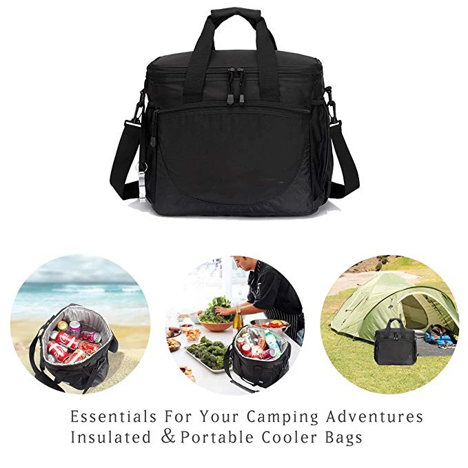 Multi-Pockets Insulated Leakproof Picnic Lunch Bag  Large Cooler Bag