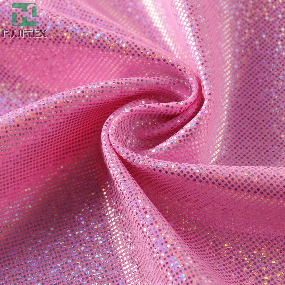 Wholesale 80 Polyester 20 Spandex 4 Way Stretch Printing Foil Fabric Glitter Fabric For Girls Sexy Bikini Swimwear