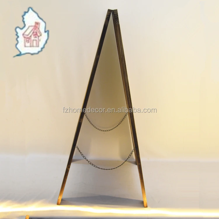 liquid and traditional chalk Double side wooden folding A frame blackboard with stand