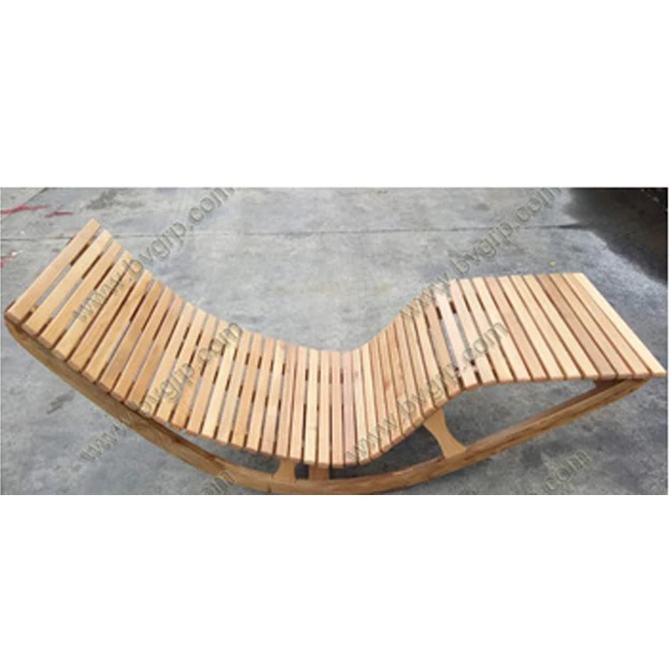 
Outdoor / Indoor Wooden For Adult Use Hot Sale Double Years Teak Relax Rocking Chair 