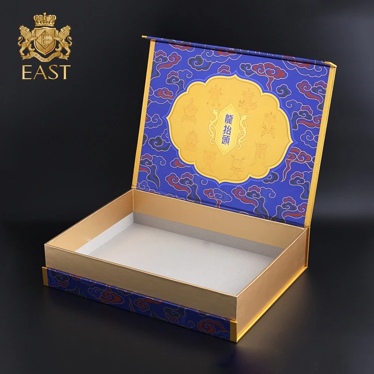 Eastbox Luxury Multipurpose Golden Relievo Cardboard Gift Box With Lid for purple cardboard Baby Kit Gift Box