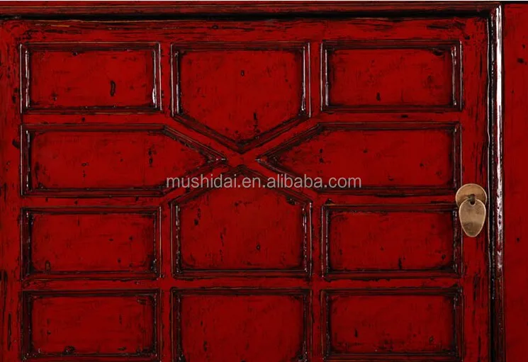 
industrial style fashinal Original high quality thick wood home furniture chinese colorful sideboard home storage cabinet 