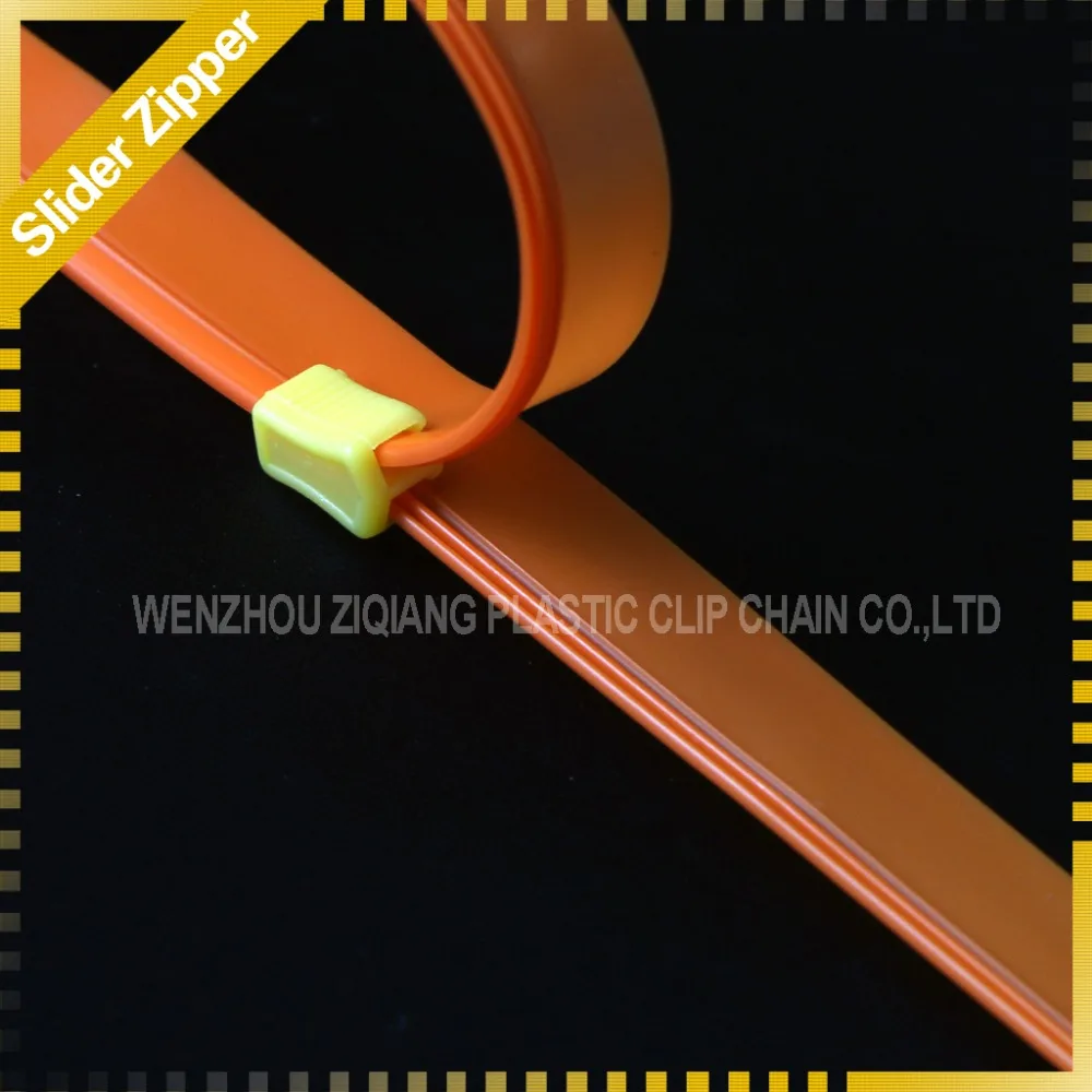 
PVC/PP PE plastic Slider Zipper for garment bag 