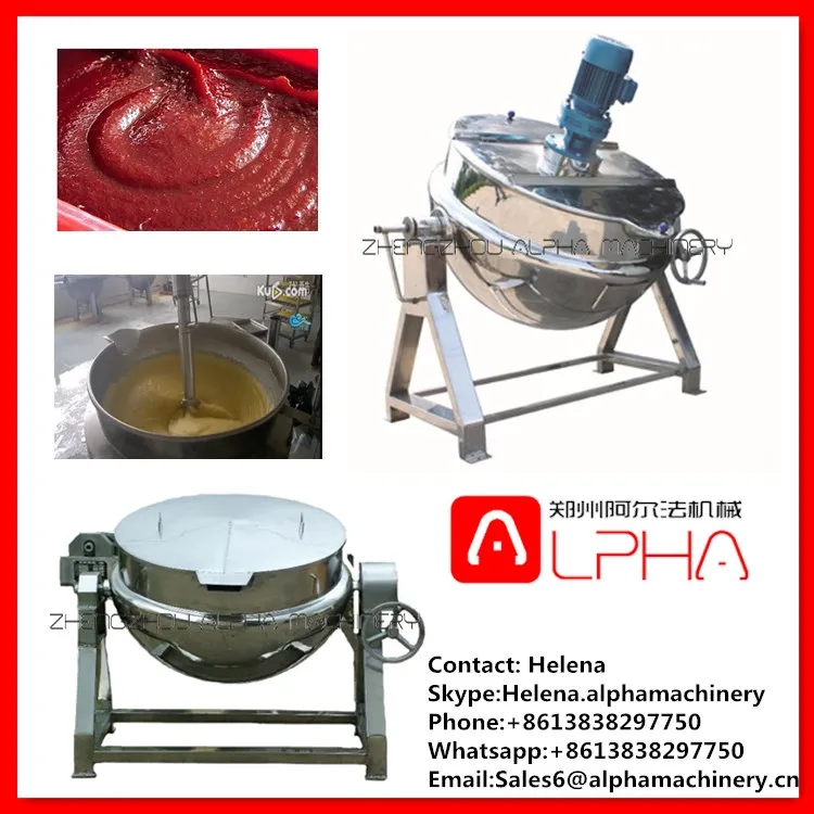 Stainless steel boiler chilli sauce boiler sauce gas boiler for sale