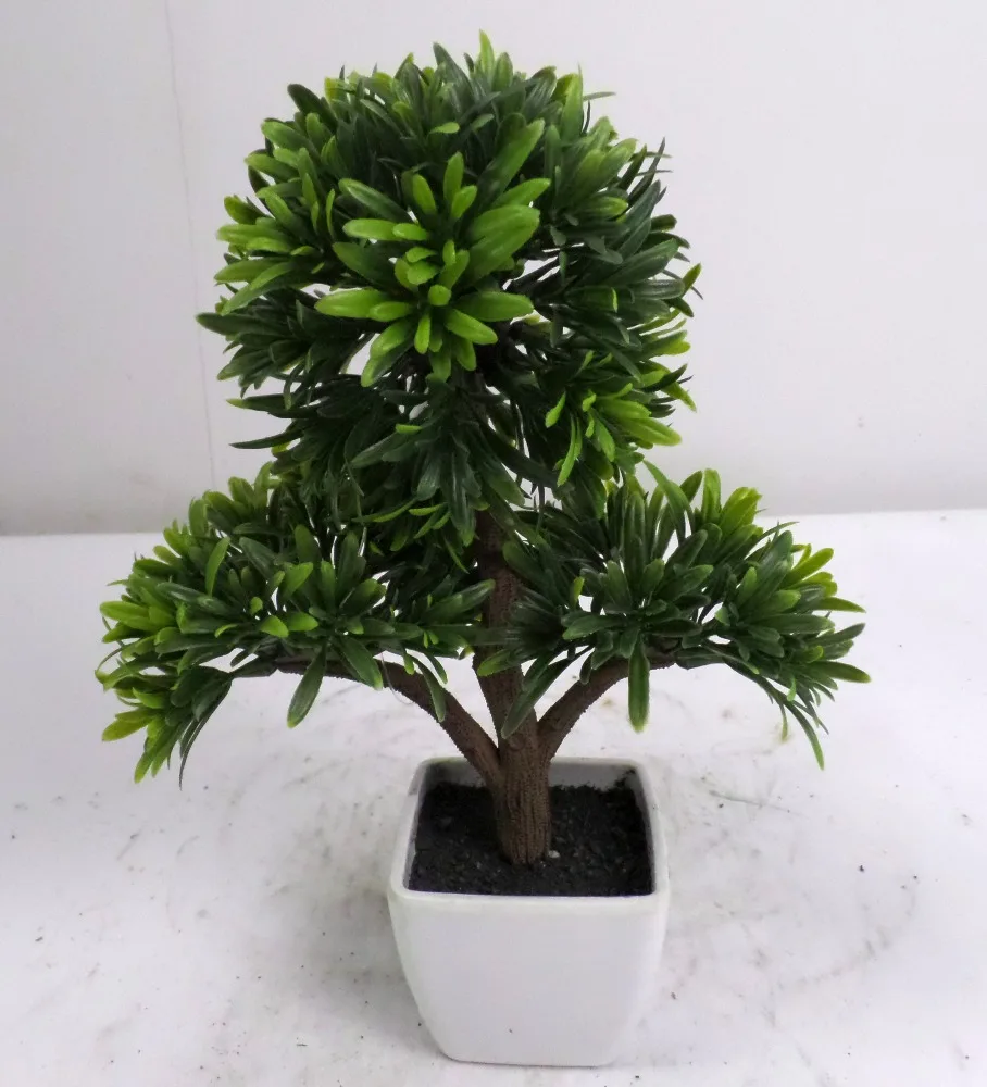  Высококачественное недорогое искусственное дерево podocarpus бонсай для украшения