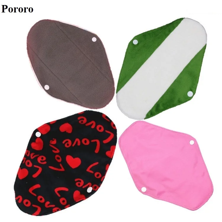 
Babyshow Waterproof Washable Cloth Menstrual Pads 2 Pieces Polarfleece Inner Reusable Cloth Sanitary Pads Cloth Tampon 20*27cm 