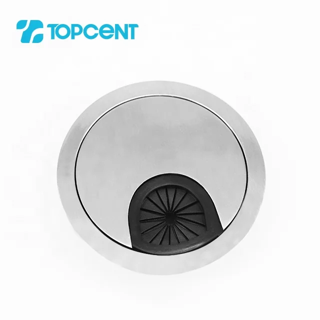 TOPCENT 50/60 mm Decorative Furniture Computer Office Desk Hole Cover Table Cable Grommet