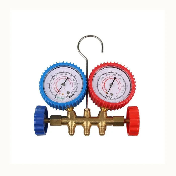 
R22 R134a R410a manifold gauge refrigeration pressure gauge with hose 