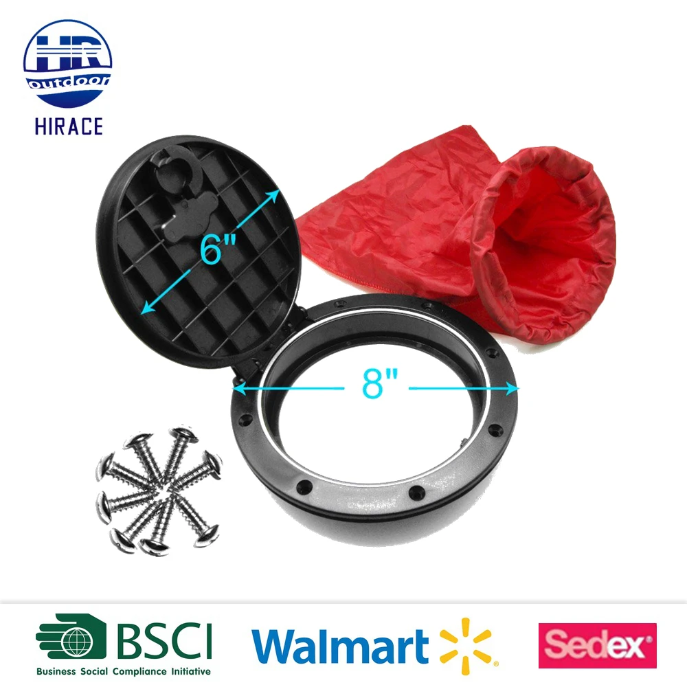 Customized Eco-friendly 8 Inch Hole Diameter deck Hatch with Cat Bag kayak Deck Plate