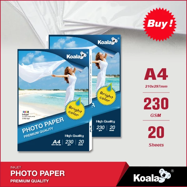 115g glossy inkjet paper ,a4 photo paper