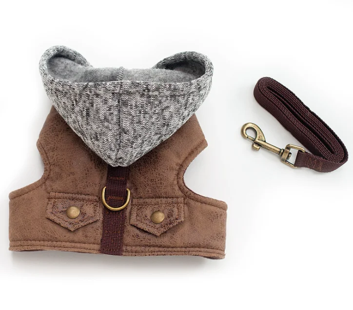 
Breathable fashionable pet chest and back cover traction suit vest style pet harness 