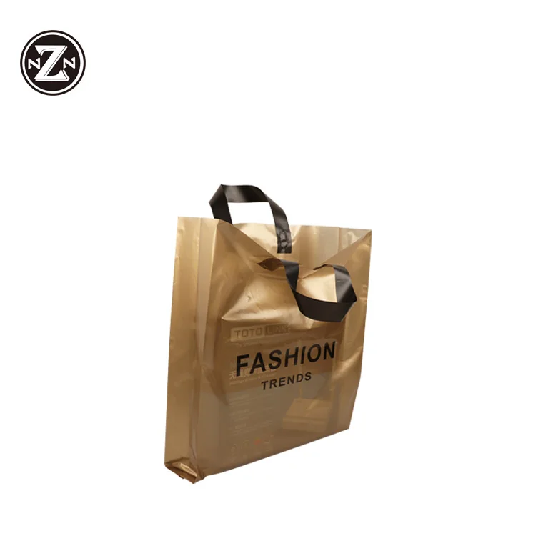 
custom print own logo pe po plastic bag shopping carry bag with handle 