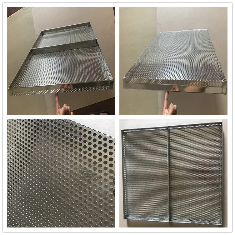 Polished Stainless Steel Food Grade Perforated Metal Trays Baking Pans Aluminum Perforated Tray
