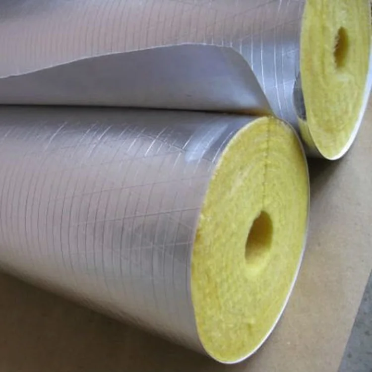 
thermal isolation pipe insulation fiber glass wool air conditioning low price 