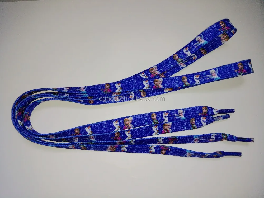 
Dongguan Yongcheng manufacture for shoe laces, the snow queen shoe laces, custom shoe laces for kids. 