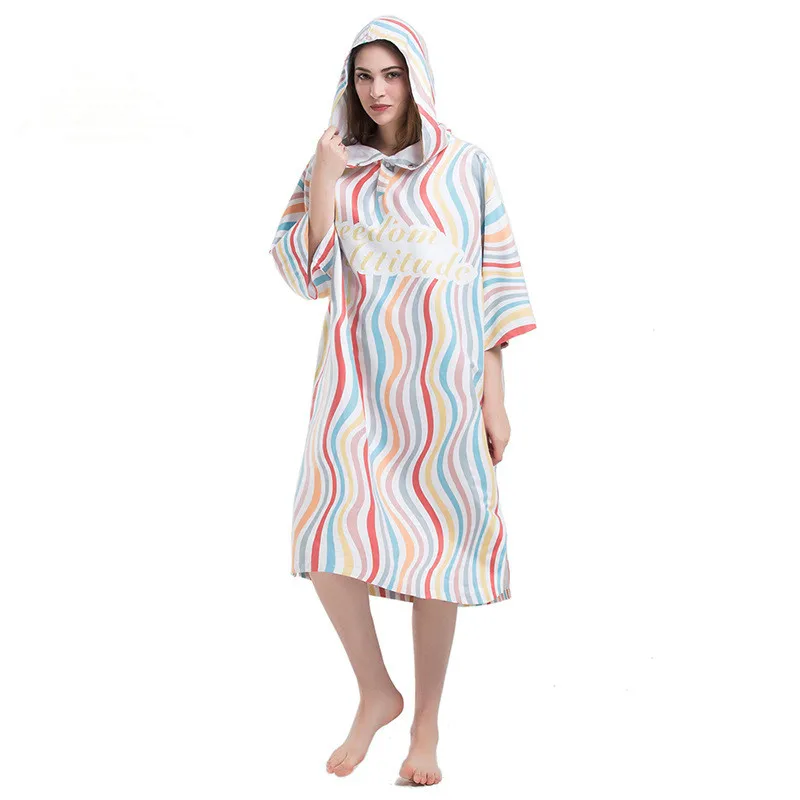 
Hot Sale Wholesale Quick Dry Digital Printed Microfiber Beach Poncho 